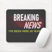 Tapis De Souris 20 ans d'anniversaire de travail Vingtième employé (Avec souris)