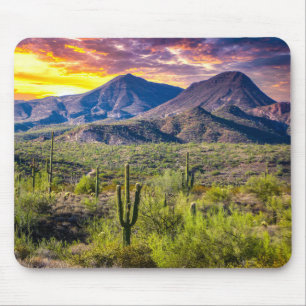 Tapis De Souris 2124-2-Arizona Désert au coucher du soleil avec Ca