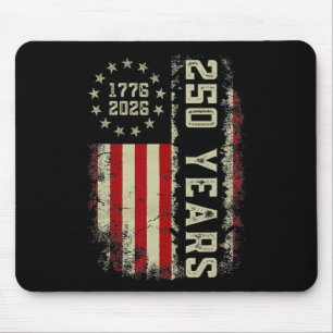 Tapis De Souris 250 Ans Amérique 1776 2026 Drapeau Usa 250ème Indé