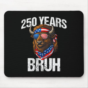 Tapis De Souris 250 Ans Bruh 4 Juillet Bison Patriotique 250ème A