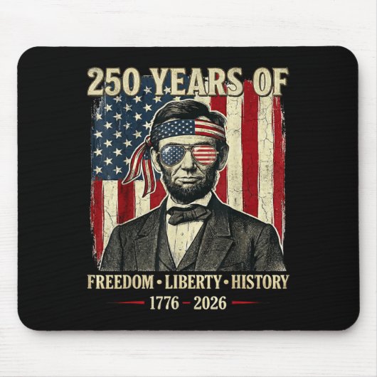 Tapis De Souris 250 Ans De Liberté Histoire Abraham Linco (Devant)