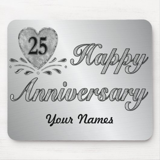 Tapis De Souris 25e anniversaire - Argent (Devant)