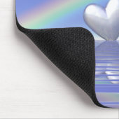 Tapis De Souris 25ème Coeurs argentés d'anniversaire (Coin)