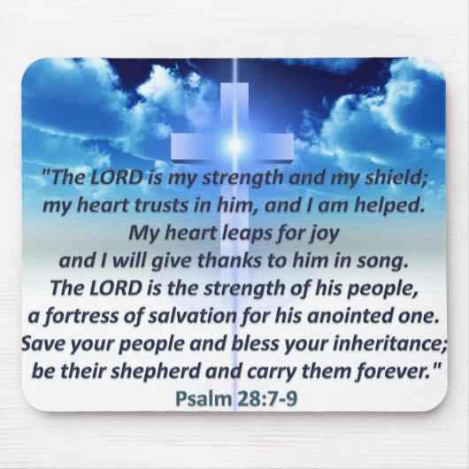 Tapis De Souris 28:7 de psaume - 9 (Devant)