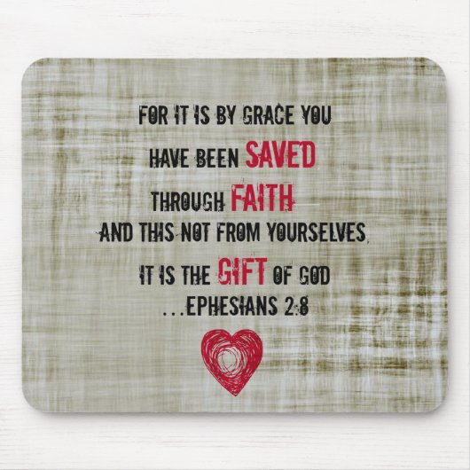 Tapis De Souris 2:8 d'Ephesians de vers de bible (Devant)