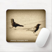 Tapis De Souris 2 corneilles pour une balade (Avec souris)