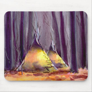 Tapis De Souris 2 TIPIS dans la FORÊT par SHARON SHARPE
