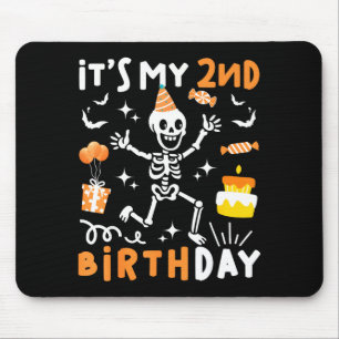 Tapis De Souris 2e anniversaire enfants drôle squelette 2e anniver