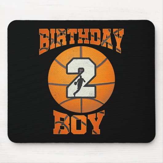 Tapis De Souris 2e anniversaire tenue garçon basket-ball 2e année (Devant)