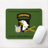 TAPIS DE SOURIS 2E ESCADRON 17E CAVALRY(RECON) 101E AIRBORNE (Avec souris)