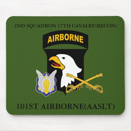 TAPIS DE SOURIS 2E ESCADRON 17E CAVALRY(RECON) 101E AIRBORNE (Devant)