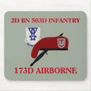 Tapis De Souris 2ème INFANTERIE 173RD MOUSEPAD AÉROPORTÉ de