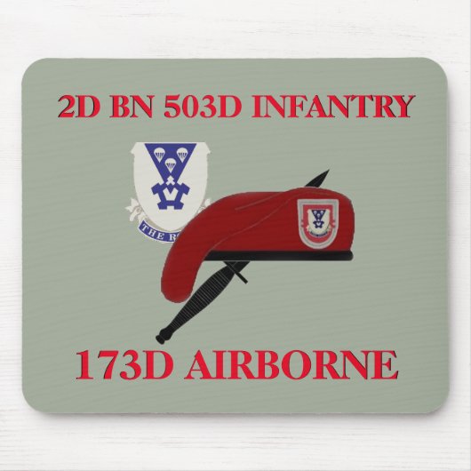 Tapis De Souris 2ème INFANTERIE 173RD MOUSEPAD AÉROPORTÉ de (Devant)
