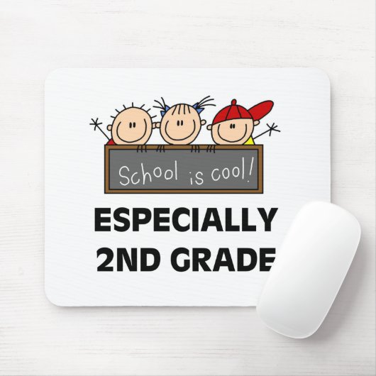 Tapis De Souris 2ème L'école primaire est fraîche (Avec souris)