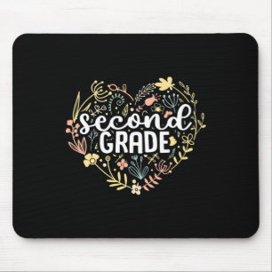 Tapis De Souris 2ème professeur de deuxième année à coeur floral C