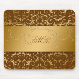 Tapis De Souris 311-Golden devinent le mousepad brun chocolat