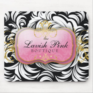 Tapis De Souris 311 le noir rose somptueux du plat