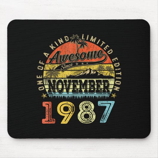 Tapis De Souris 38 Limited Edition 1987 One Of A Kind November 38t (Devant)
