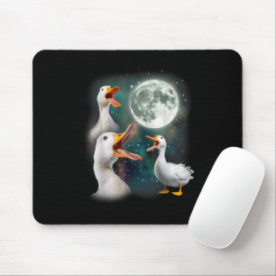 Tapis De Souris 3 Canards Hurle À La Lune Drôle Étrange Maudit Can