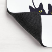Tapis De Souris 3 Chats Noirs Drôle Amoureux de les chats Design F (Coin)