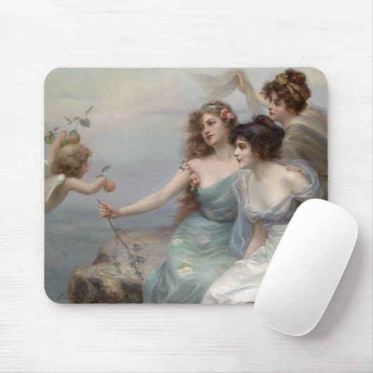 Tapis De Souris 3 dames et anges (Avec souris)