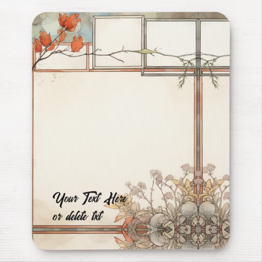 Tapis De Souris 3 écriteaux fleurs sauvages et fleurs rouges des a (Devant)