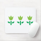 Tapis De Souris 3 Fleurs vertes (Avec souris)