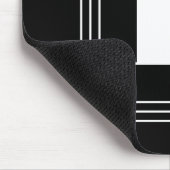 Tapis De Souris 3 monogramme de cadre | Noir et blanc (Coin)