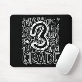 Tapis De Souris 3e équipe de typographie de 3e année Enseignant po (Avec souris)