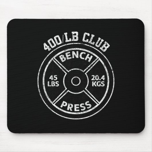 Tapis De Souris 400 Lbs Pound Bench Press Club Gym Weightlifting P (Devant)