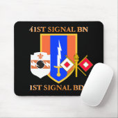 TAPIS DE SOURIS 41E BRIGADE SIGNAL BATTALION 1ÈRE (Avec souris)