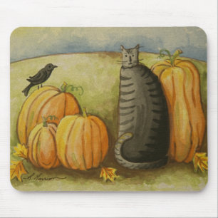 Tapis De Souris 4874 Halloween Mousepad en chats de récolte