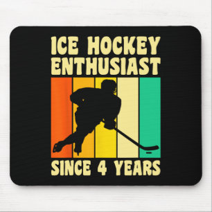 Tapis De Souris 4 Anniversaire 4 Anniversaire Hockey sur glace Vin