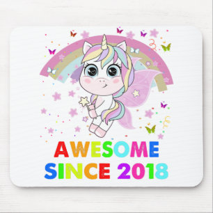 Tapis De Souris 4 Ans Unicorn Cutie 4e Anniversaire Unicorn Gif