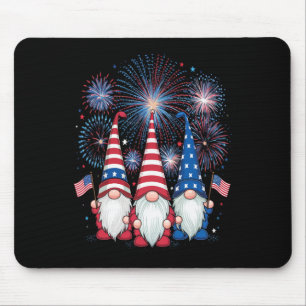 Tapis De Souris 4 juillet 2024 Patriotic Gnomes Funny American U