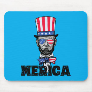 Tapis De Souris 4 juillet Abe Lincoln Amérique Bzr Drôle Enfants