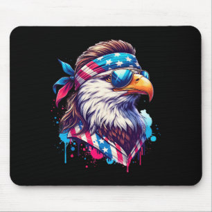 Tapis De Souris 4 juillet Aigle Funny Patriotique Juillet 4 Usa Mu
