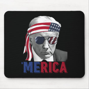 Tapis De Souris 4 juillet Amérique Trump Amérique Drapeau américai