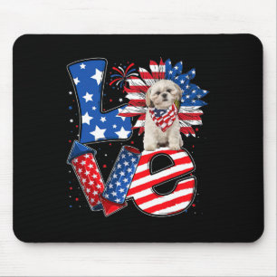 Tapis De Souris 4 juillet Décor Patriotique Amour Shih Tzu Chien U