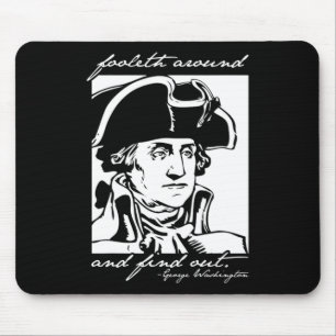 Tapis De Souris 4 juillet drôle 4 juillet George Washington Foole