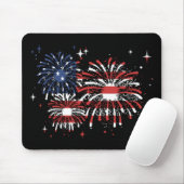 Tapis De Souris 4 juillet États-Unis Fireworks (Avec souris)