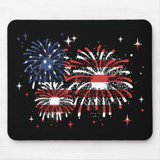 Tapis De Souris 4 juillet États-Unis Fireworks (Devant)