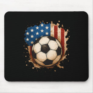 Tapis De Souris 4 juillet Fierté Patriotique Football Usa Drapeau