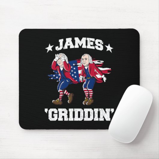 Tapis De Souris 4 juillet James Madison Griddy James Griddin (Avec souris)