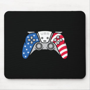 Tapis De Souris 4 juillet jeu vidéo Gamepad États-Unis Drapeau G
