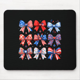 Tapis De Souris 4 juillet nœud coquette rouge blanc bleu usa 250e