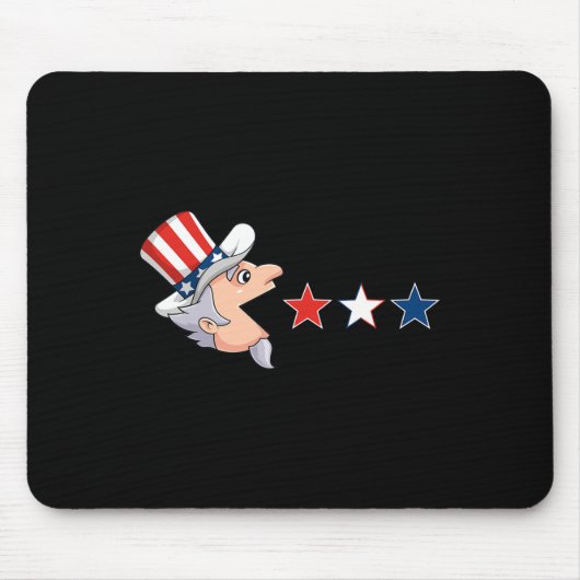 Tapis De Souris 4 juillet Oncle Sam American Stars Fun Boys Girl (Devant)
