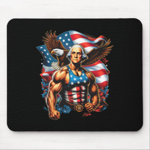 Tapis De Souris 4 juillet patriotique drôle George Washington juil