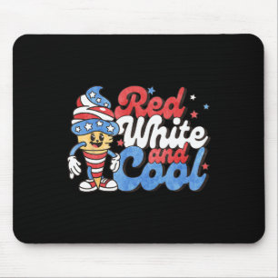 Tapis De Souris 4 juillet Rouge Blanc Et Cool Américain Popsicle K