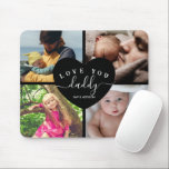 Tapis De Souris 4 Photo Collage de texte personnalisé papa personn<br><div class="desc">4 Photo Collage de texte personnalisé papa personnalisé</div>